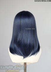 Lace Front>> navy blue middle part medium length wig LFM-1/KA051