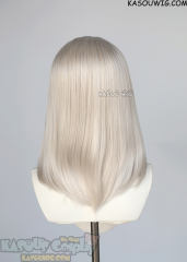 Lace Front>> pearl white middle part medium length wig LFM-1/SP05