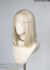 Lace Front>> light cream blonde middle part medium length wig LFM-1/SP17