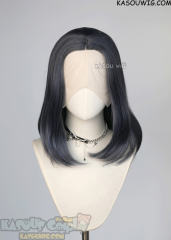 Lace Front>> bluish gray middle part medium length wig LFM-1/SP29