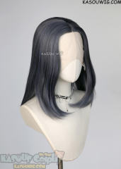 Lace Front>> bluish gray middle part medium length wig LFM-1/SP29