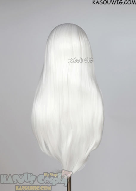 Lace Front>> snow white 76cm long slicked-back straight wig LFL-2/KA001