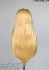 Lace Front>> Pastel Yellow 76cm long slicked-back straight wig LFL-2/SP01
