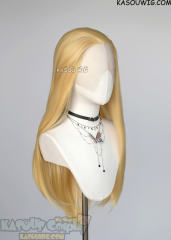 Lace Front>> Pastel Yellow 76cm long slicked-back straight wig LFL-2/SP01