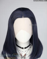 Lace Front>> deep blue middle part medium length wig LFM-1/SP03 Arcane Caitlyn