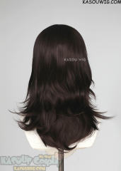 M-3 KA030 Deep Brown 52cm long layered choppy wig
