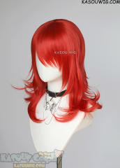 M-3 KA040 Vermillion Red 52cm long layered choppy wig