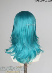 M-3 KA059 Teal Blue Green 52cm long layered choppy wig