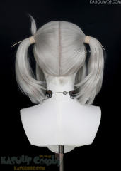 M-2/ SP05 ┇ 50CM / 19.7" pearl white pigtails base wig with long bangs.