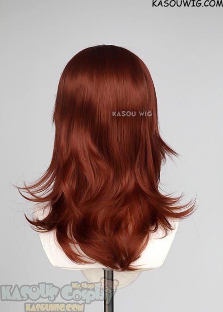 M-3 KA044 Auburn Red 52cm long layered choppy wig