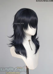 M-3 SP03 Deep Blue 52cm long layered choppy wig