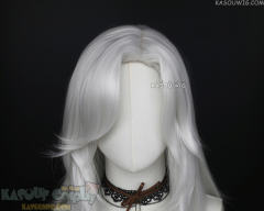 Genshin Impact Cyno 70cm long silver layered wig