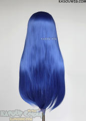 Lace Front>>  Royal Blue 76cm long slicked-back straight synthetic wig LFL-2/KA050