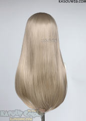 Lace Front>> sand blonde 76cm long slicked-back straight synthetic wig LFL-2/SP02