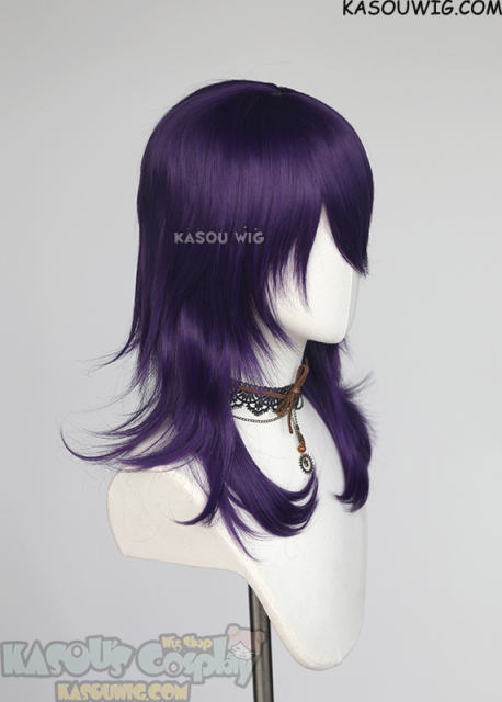 M-3 SP37 Indigo Purple 52cm long layered choppy wig