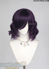 S-4 / SP37 Indigo Purple loose beach waves lolita wig with bangs.35cm