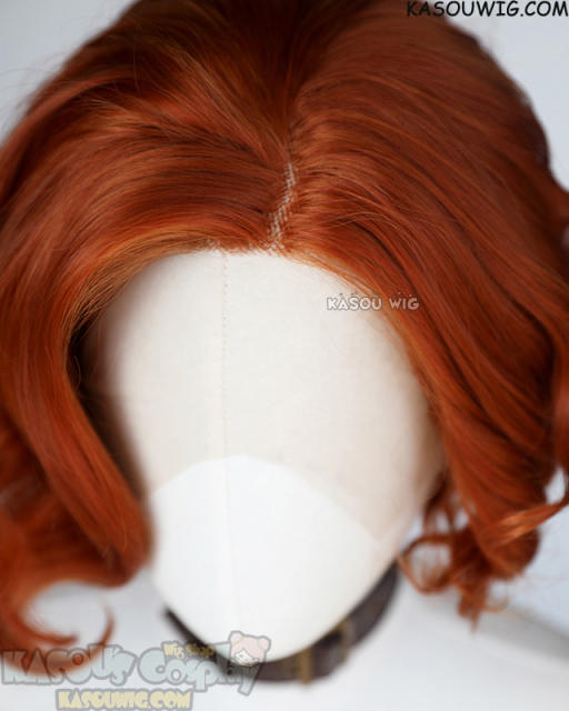 Lace Front>> The Arcana Julian Devorak Auburn brown side parted curly wig