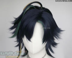 Genshin Impact Kinich deep blue layered wig