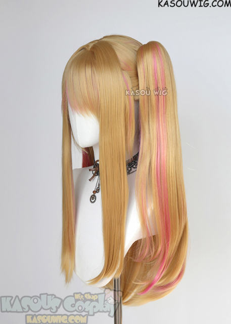 Oshi no Ko Ruby Hoshino 73cm long ponytail blonde and pink wig
