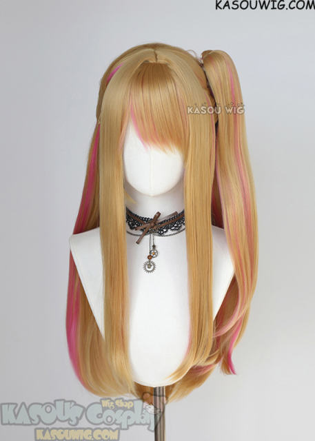 Oshi no Ko Ruby Hoshino 73cm long ponytail blonde and pink wig