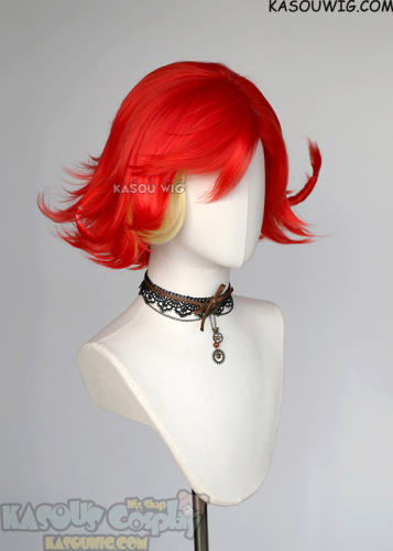 Hazbin Hotel Niffty red flippy short wig with wires