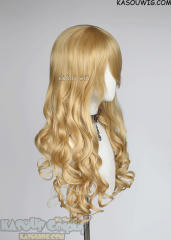 L-1 / KA011 Honey Butter blonde 75cm long curly wig