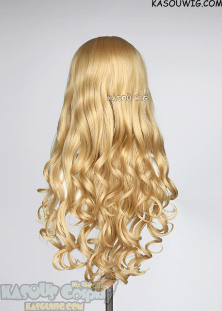 L-1 / KA011 Honey Butter blonde 75cm long curly wig