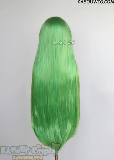 L-4 KA060 100cm/39.5" long straight versatile Light Green wig