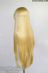 L-4 KA010 100cm/39.5" long straight versatile Light Yellow Blonde wig