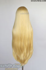 L-4 KA010 100cm/39.5" long straight versatile Light Yellow Blonde wig