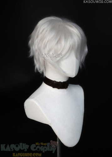 Twisted Wonderland Jack Skellington short curly silver wig