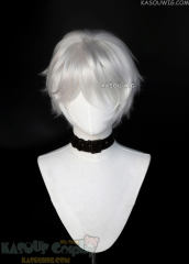 Twisted Wonderland Jack Skellington short curly silver wig