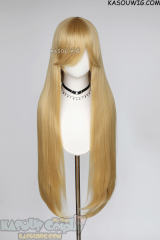 L-4 KA011 100cm/39.5" long straight versatile Honey Butter Blonde wig