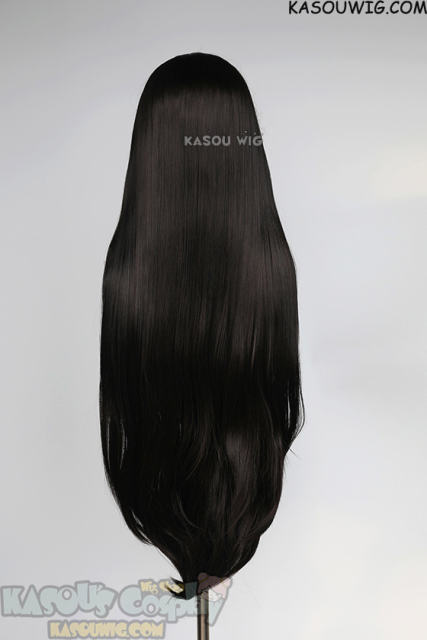 L-4 KA031A 100cm/39.5" long straight versatile Natural Black wig