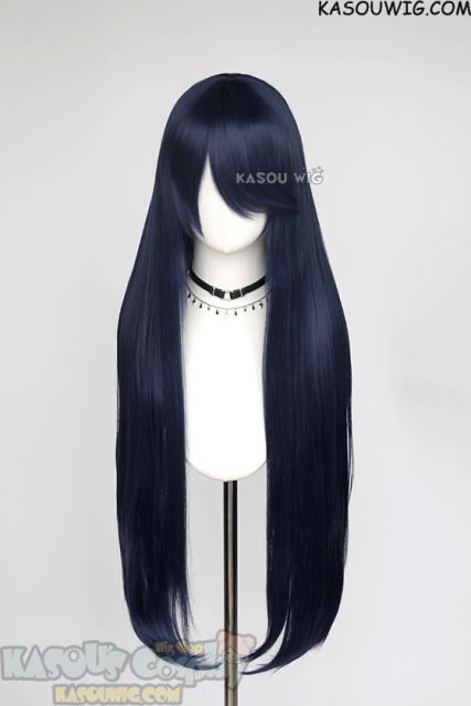 L-4 SP10 100cm/39.5" long straight versatile Dark Blue wig