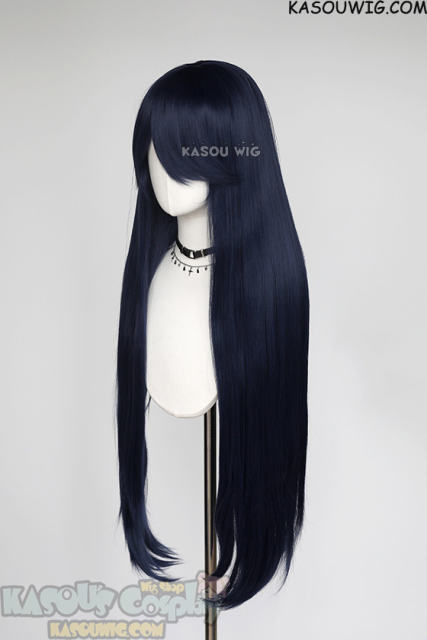 L-4 SP10 100cm/39.5" long straight versatile Dark Blue wig