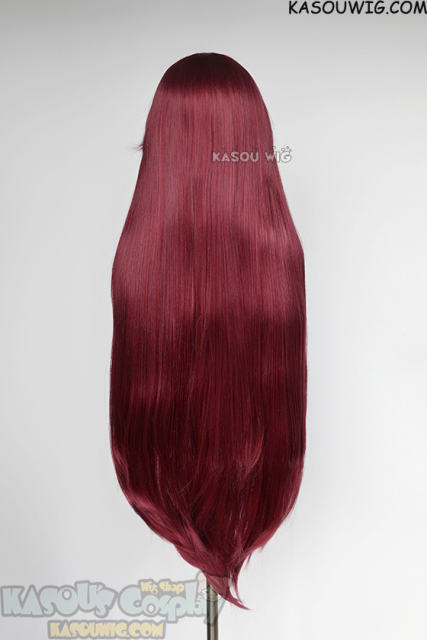 L-4 SP18 100cm/39.5" long straight versatile Wine Red wig