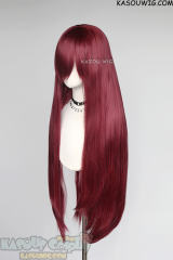 L-4 SP18 100cm/39.5" long straight versatile Wine Red wig