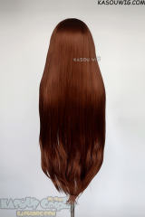 L-4 KA026 100cm/39.5" long straight versatile Walnut Brown wig