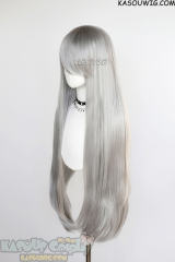 L-4 KA003 100cm/39.5" long straight versatile Light Gray wig