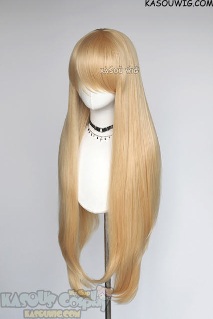 L-4 SP23 100cm /39.5" long straight versatile light peach wig