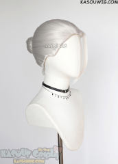 Taro Sakamoto short silver white wig with bun