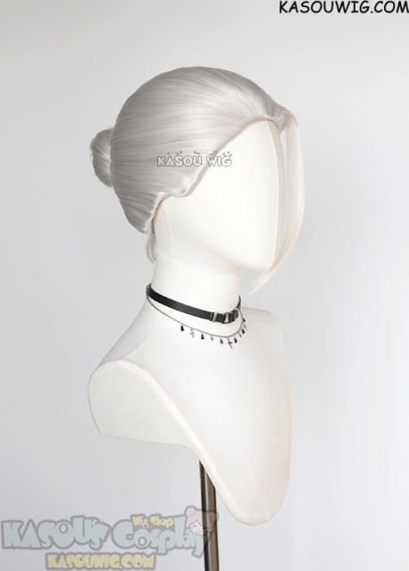 Sakamoto Days Taro Sakamoto short silver white wig with bun