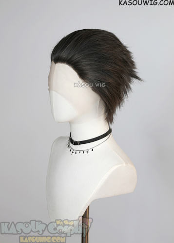 Lace Front>> Dark Gray all back spiky cosplay wig LFS-1/SP09 Hazbin Hotel Husk