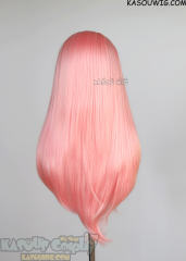 Lace Front>> Light Pink 76cm long slicked-back straight wig LFL-2/KA033