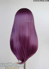 Lace Front>> Grape Purple 76cm long slicked-back straight wig LFL-2/SP40