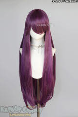 L-4 SP40 100cm/39.5" long straight versatile Grape Purple wig