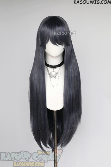 L-4 SP29 100cm/39.5" long straight versatile Bluish Gray wig
