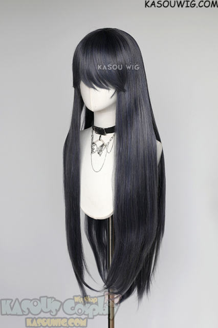 L-4 SP29 100cm/39.5" long straight versatile Bluish Gray wig