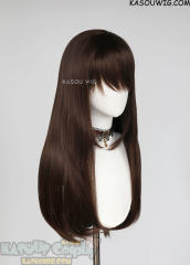 L-2 / KA028 Bistre Brown 75cm long straight wig